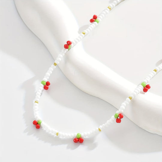Minimal Cherry Necklace