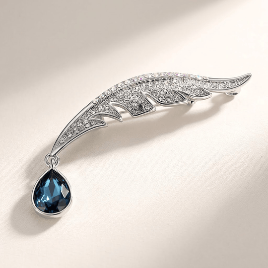 Elegant Wing Drop Brooch