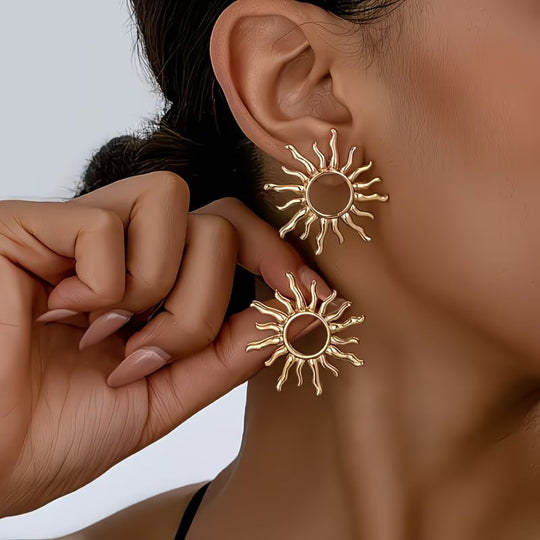 Elegant Sunflower Earrings