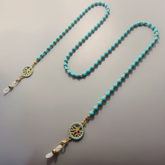 Vintage Turquoise Tree of Life Glasses Chain