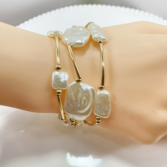 Premium Baroque Pearl Bracelet Set of 3