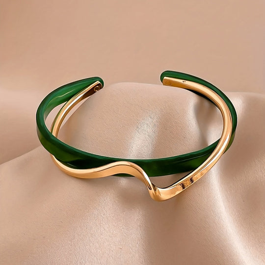 Elegant Minimalist Gold Cuff Bracelet