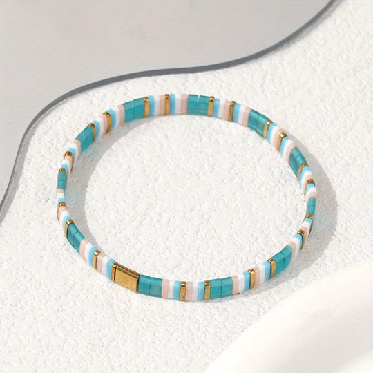 Bohemian Turquoise Tile Bracelet