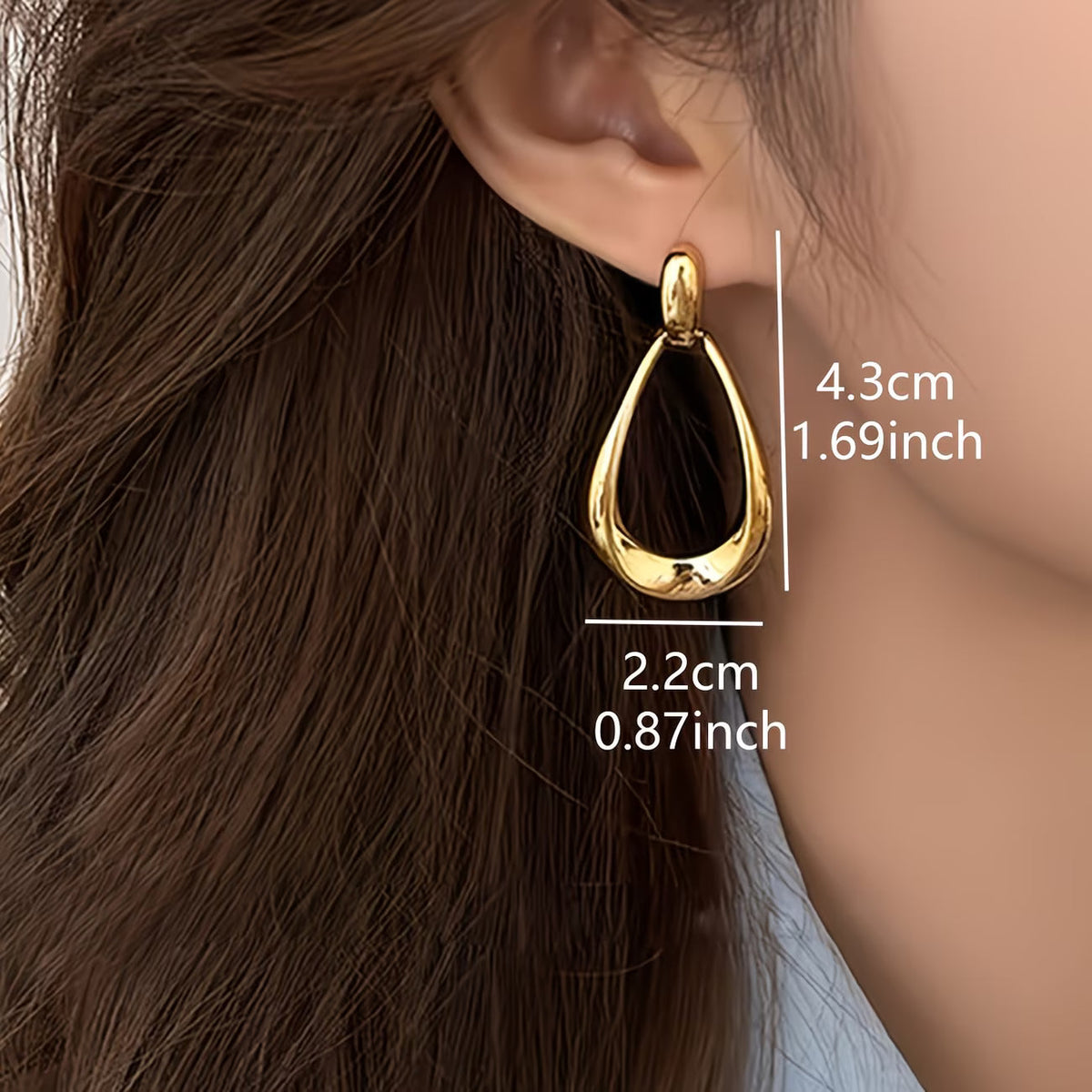 Big Gold Retro Earrings