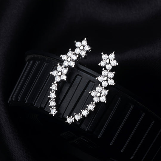 Elegant Floral Ear Climbers