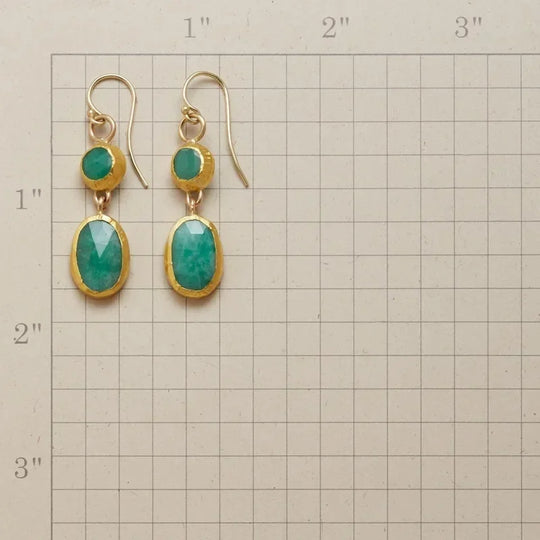 Timeless Artisan Gold Turquoise Earrings