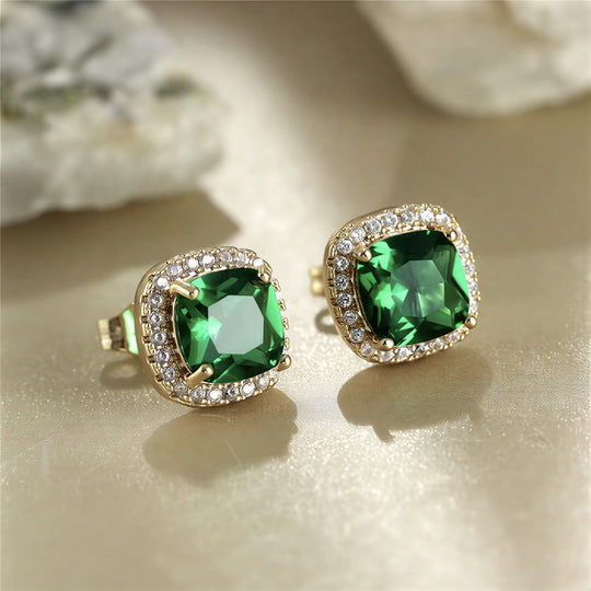 Classic Gold Gemstone Earrings