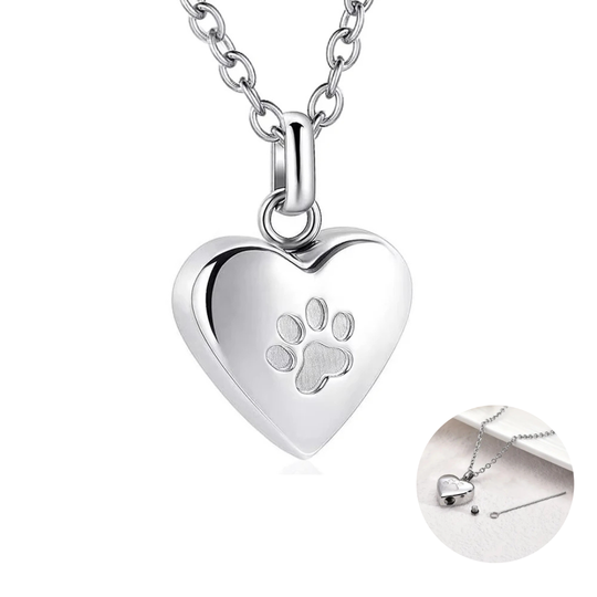 Paw Heart Ashes Necklace