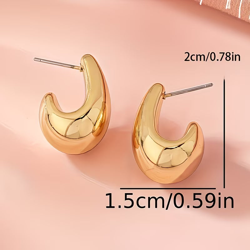 Gold Elegant Teardrop Earrings