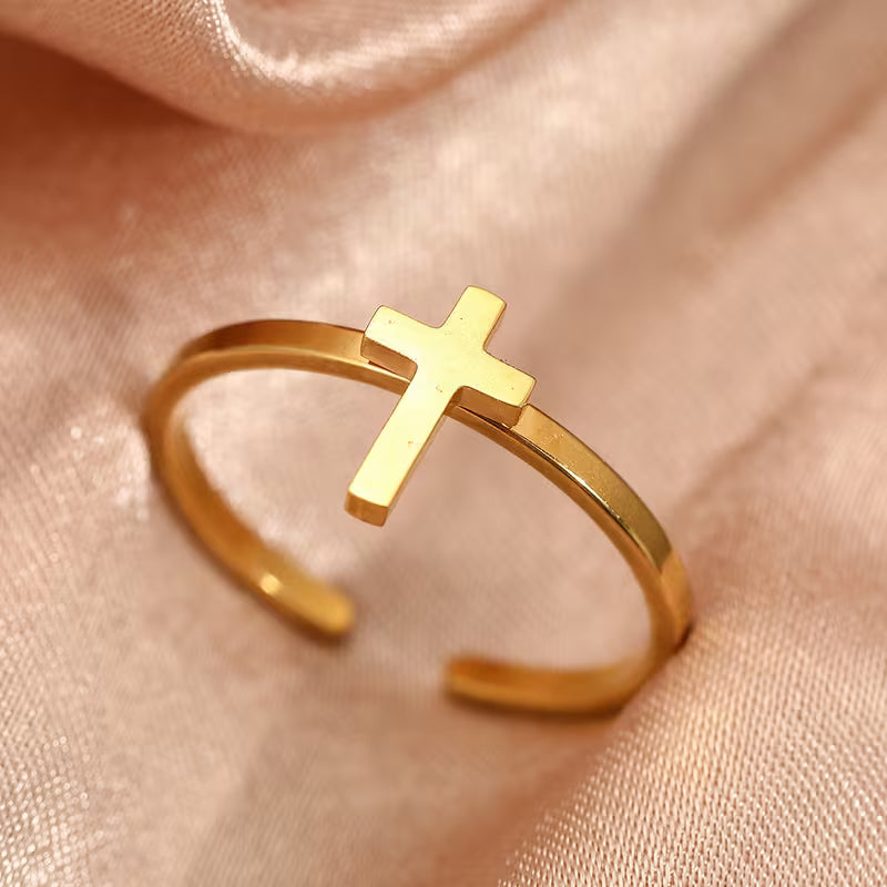 Classic Open Cross Band Ring