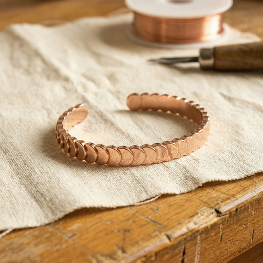Adjustable Copper Scale Bracelet