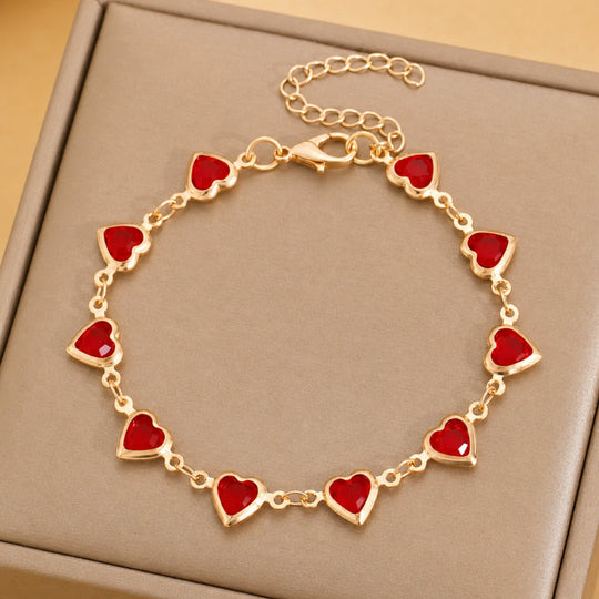 Sophisticated Gemstone Cluster Gold Bracelet