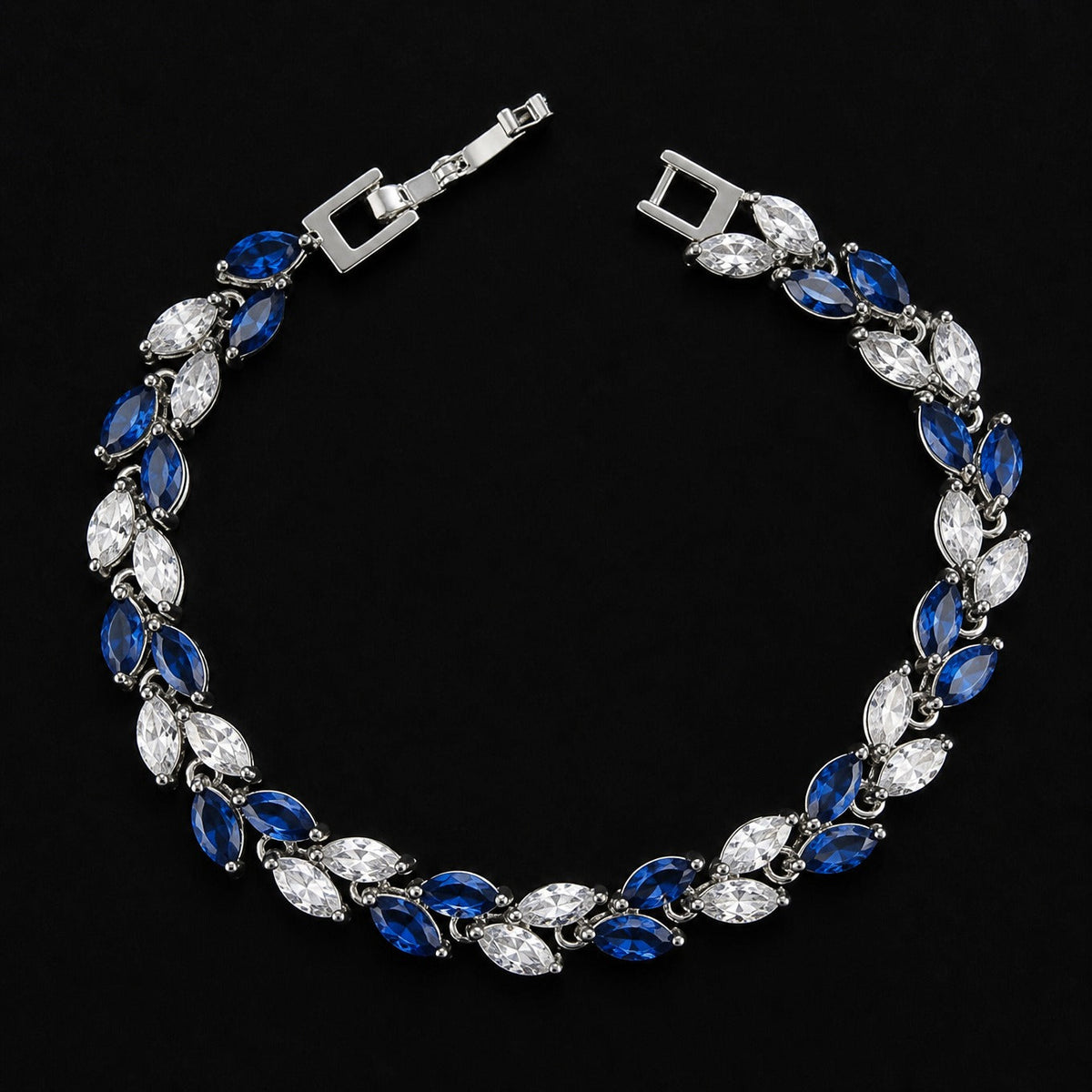 Elegant Synthetic Zircon Wheat Leaf Bracelet