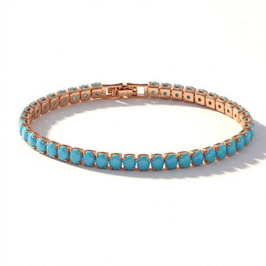 Elegant Gold Turquoise Chain Bracelet