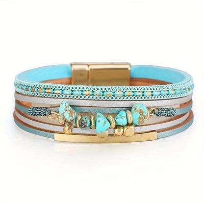 Vintage Gold Turquoise Bracelet