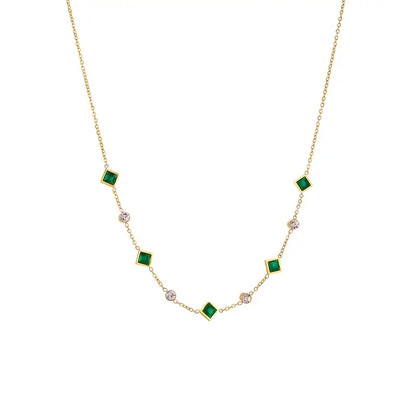 Everyday Emerald Minimalist Necklace