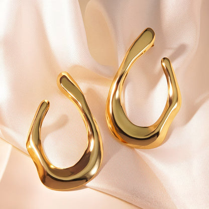 Twisted Modern Gold Earrings
