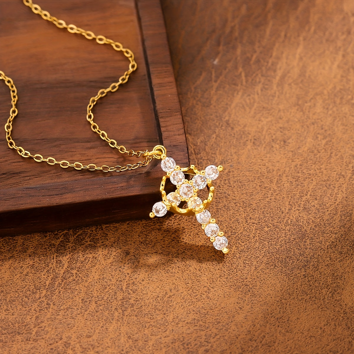 Radiant Crystal Cross Necklace