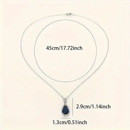 Elegant Sapphire Twisted Necklace