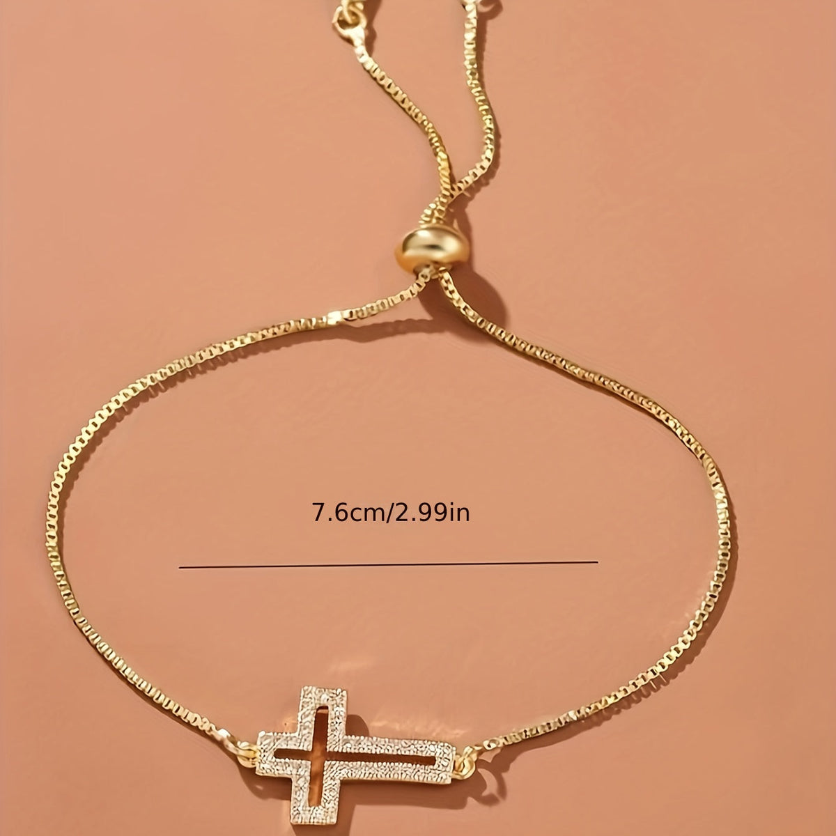 Classic Adjustable Cross Bracelet