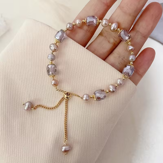 Elegant Champagne Pearl Bracelet