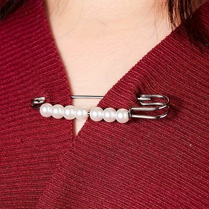 Elegant Pearl Pin Brooch, (Set of 4)