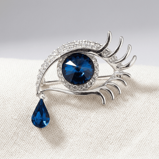 Elegant Teardrop Rhinestone Brooch