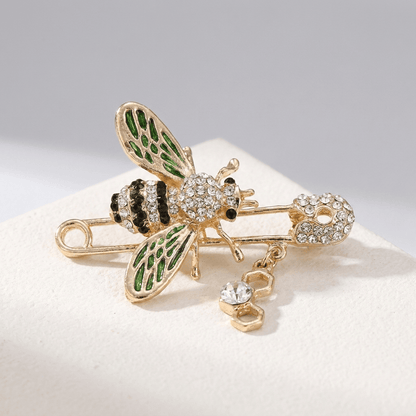 Elegant Insect Diamond Brooch