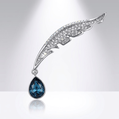 Elegant Wing Drop Brooch
