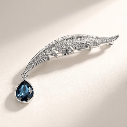Elegant Wing Drop Brooch