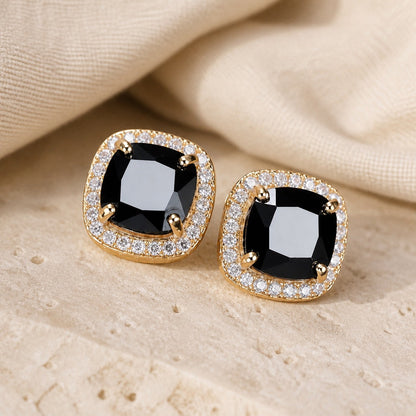 Elegant Vintage-Inspired Onyx Earrings