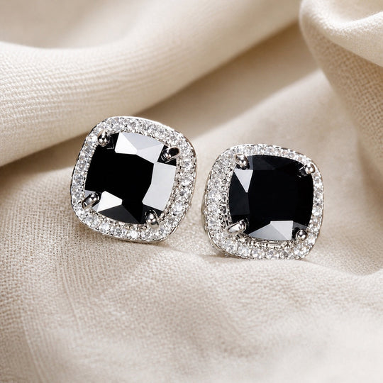 Elegant Vintage-Inspired Onyx Earrings