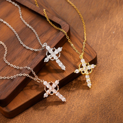 Radiant Crystal Cross Necklace