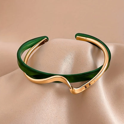 Elegant Minimalist Gold Cuff Bracelet