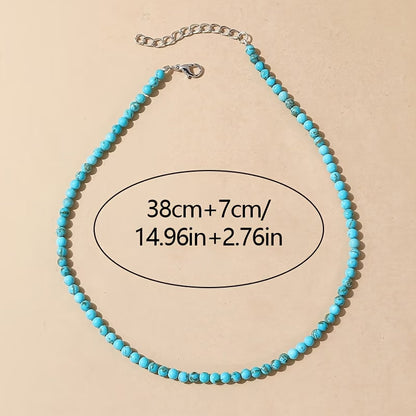 Classic Turquoise Bead Necklace