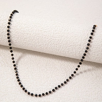 Minimal Onyx Beaded Necklace