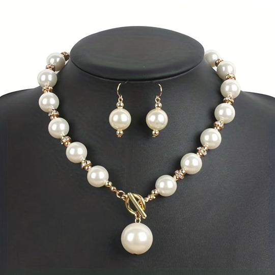 Chunky Pearl Necklace Set