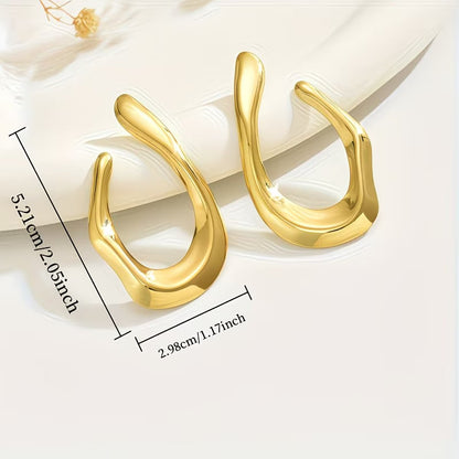 Twisted Modern Gold Earrings
