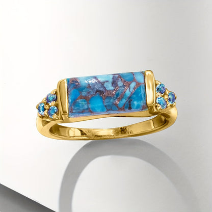 Bohemian Gold Turquoise Ring