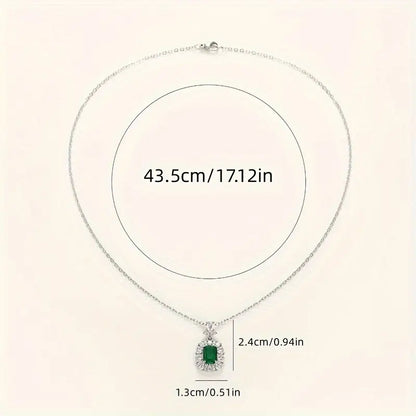 Rosemont Emerald Solitaire Necklace
