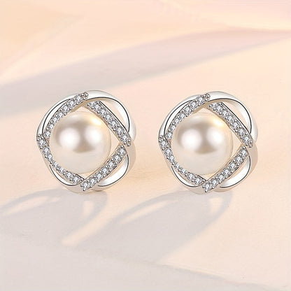 Polished Pearl Swirl Jewelry Set