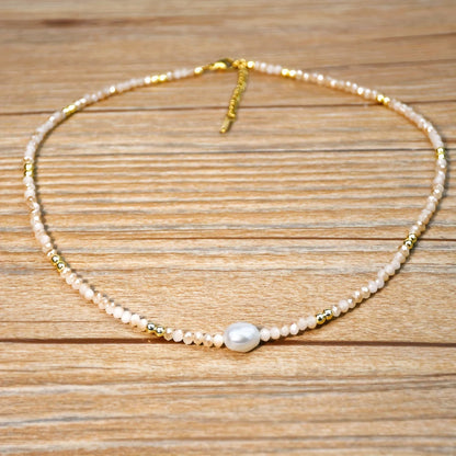 Minimal Beach Pearl Necklace