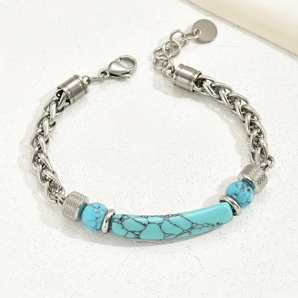 Elegant Silver Turquoise Bracelet