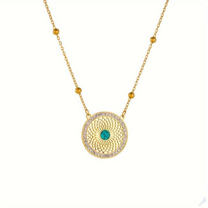 Elegant Turquoise Medallion Jewelry Set
