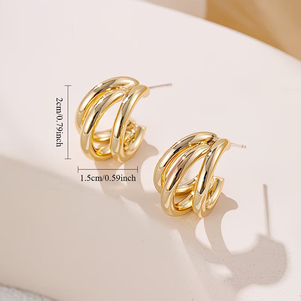 Triple Hoop Earrings