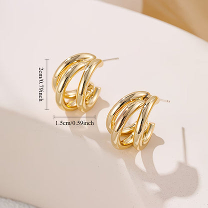 Triple Hoop Earrings
