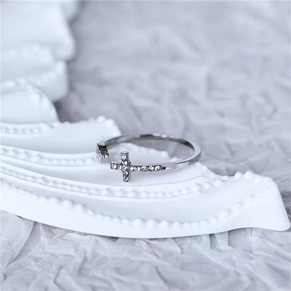 Romantic Adjustable Heart Zirconia Ring
