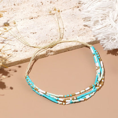 Adjustable Turquoise and Gold Bracelet