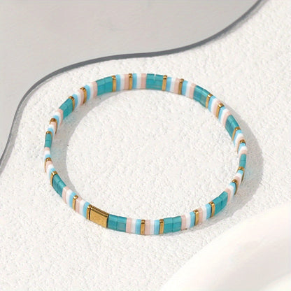 Bohemian Turquoise Tile Bracelet