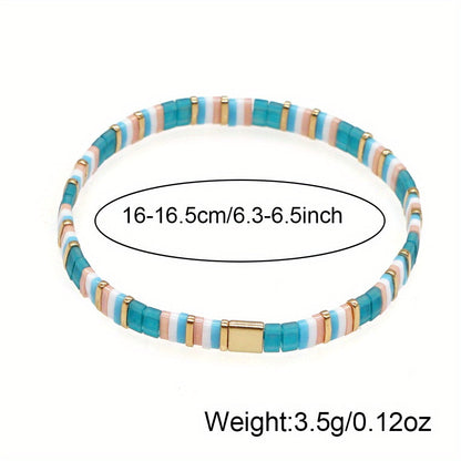 Bohemian Turquoise Tile Bracelet